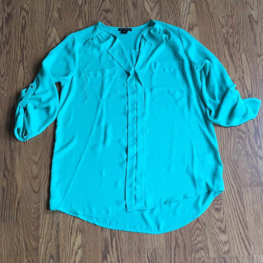 High-low Mint Green Top